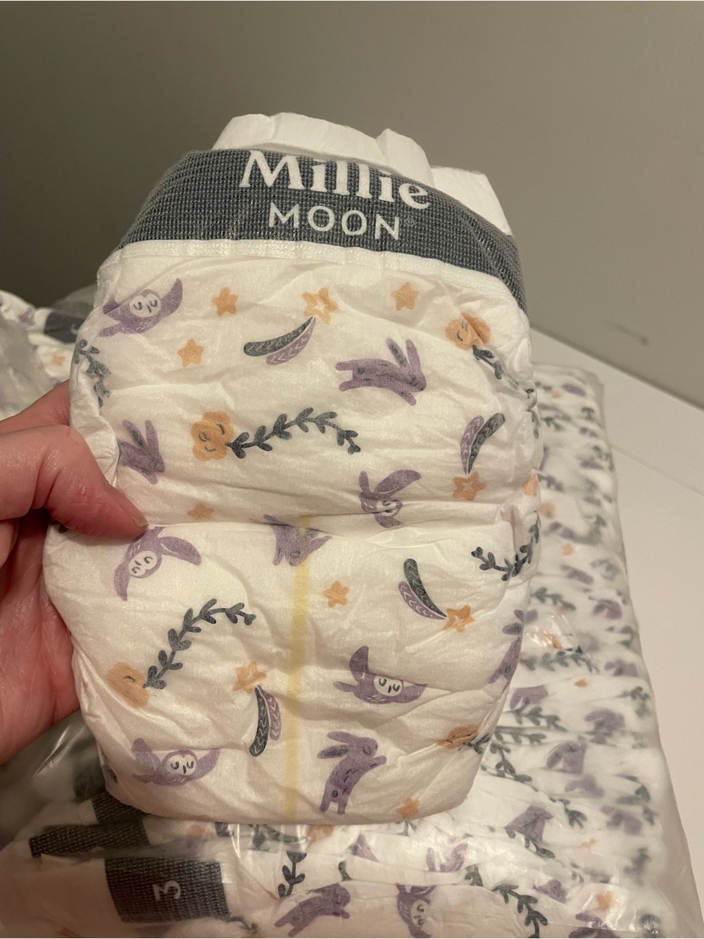 Millie Moon Brand Luxury Diapers Opened Pack of 34 Infant Size 3